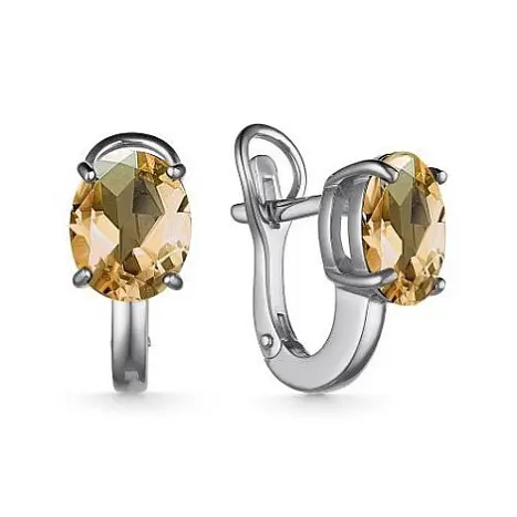Серьги с английским замком из серебра