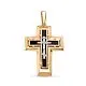 Подвеска крест из красного золота