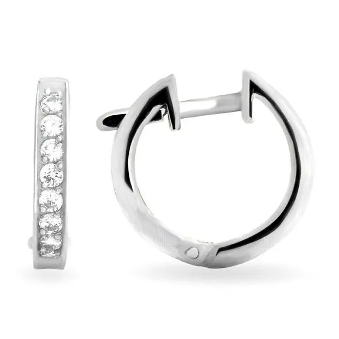 Серьги с английским замком из серебра