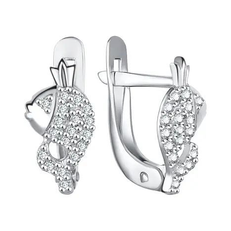 Серьги детские из серебра