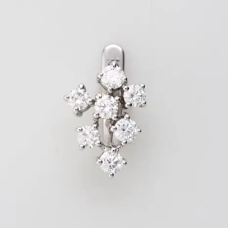 Серьги с английским замком из белого золота