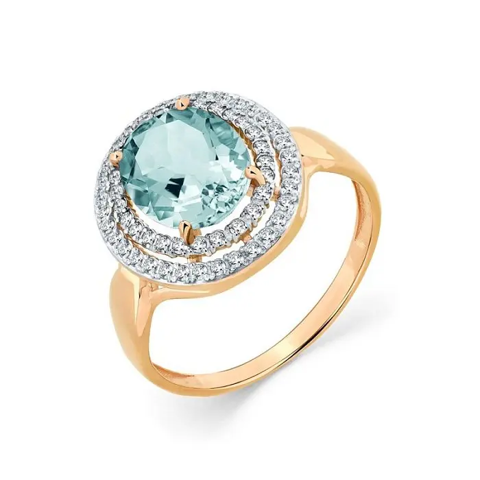 Кольцо декоративное из красного золота