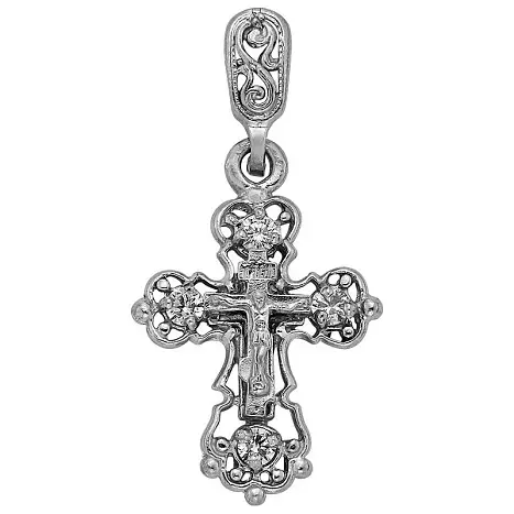 Подвеска крест из серебра