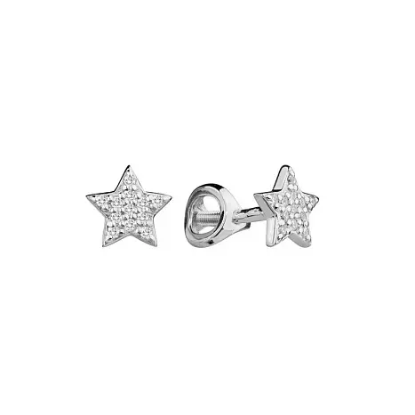 Серьги пуссеты из серебра