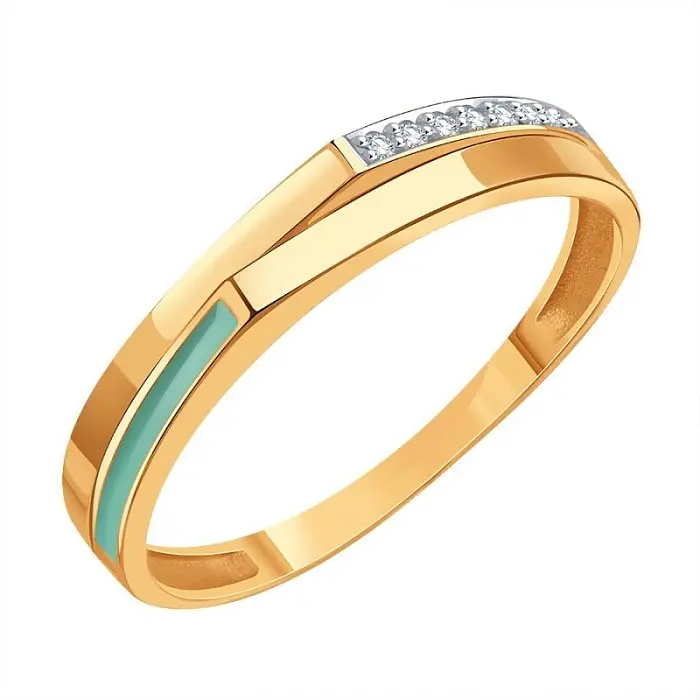 Кольцо декоративное из красного золота