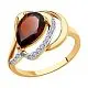 Кольцо декоративное из красного золота