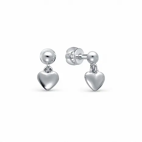 Серьги пуссеты из серебра