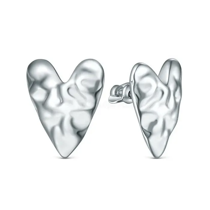 Серьги пуссеты из серебра вид 1