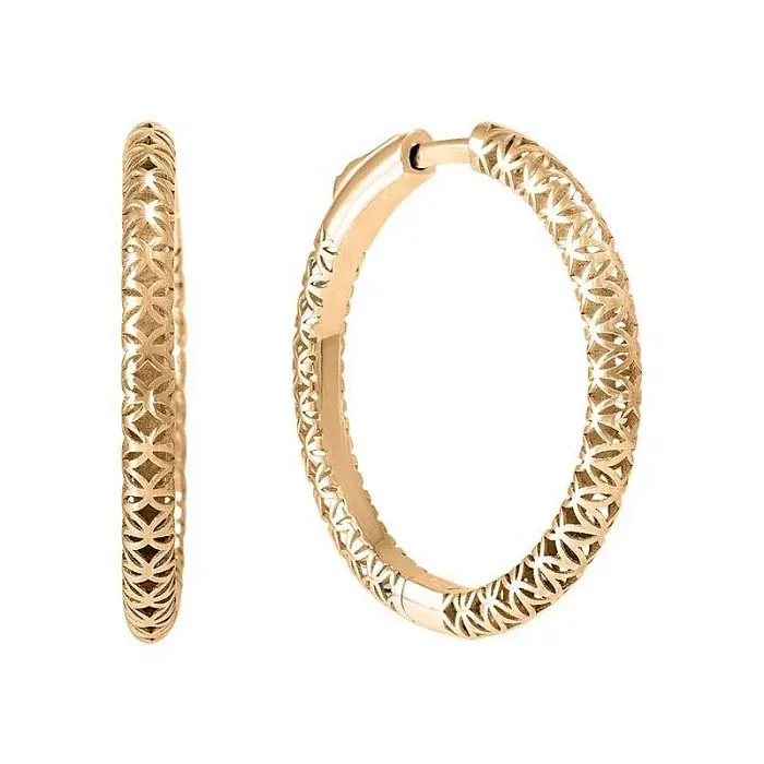 Серьги с английским замком из красного золота