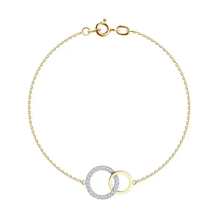 Браслет декоративный из красного золота