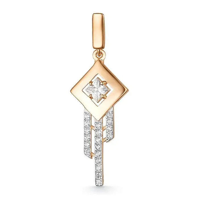 Подвеска декоративная из красного золота