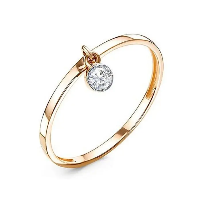 Кольцо декоративное из красного золота