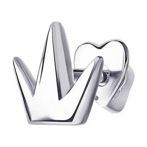 Серьги одиночные из серебра