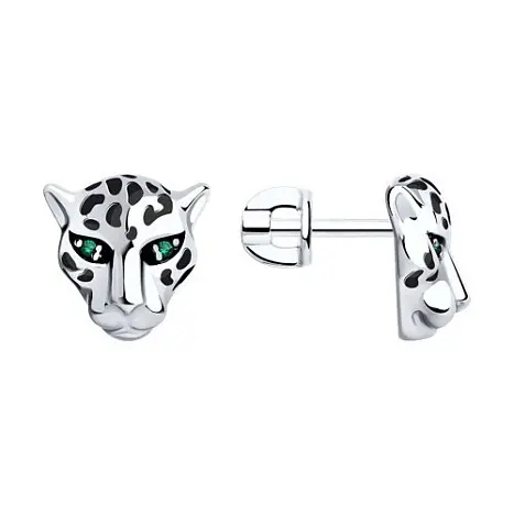 Серьги пуссеты из серебра
