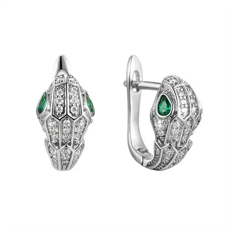 Серьги с английским замком из серебра