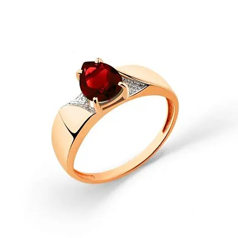 Кольцо декоративное из красного золота