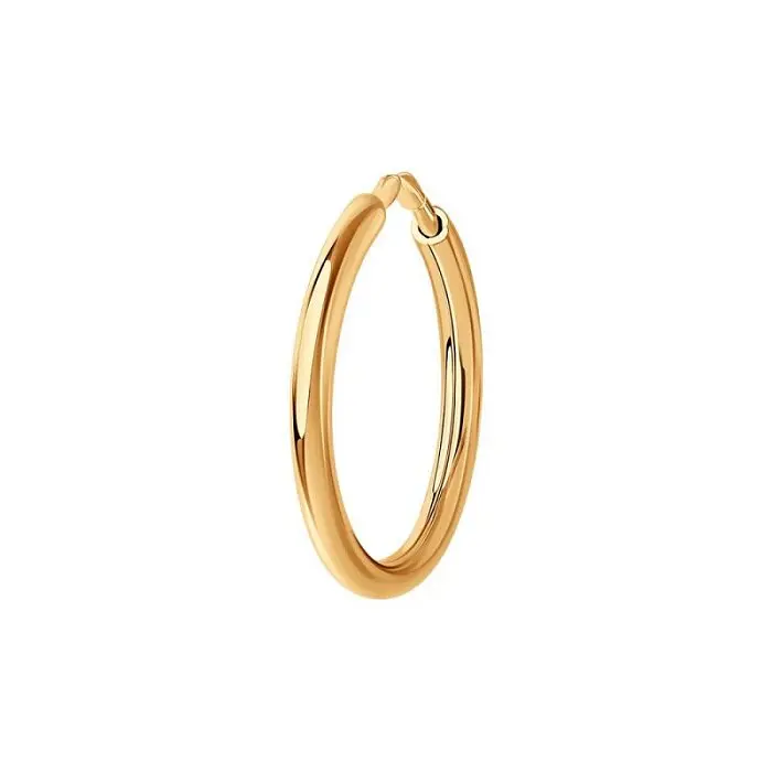 Серьги конго из красного золота