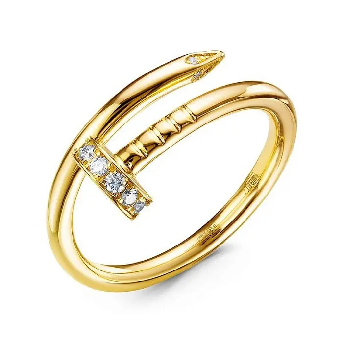 Кольцо декоративное из желтого золота