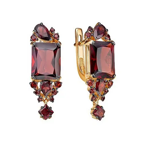 Серьги с английским замком из красного золота