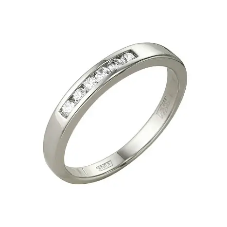Кольцо декоративное из белого золота с бриллиантами