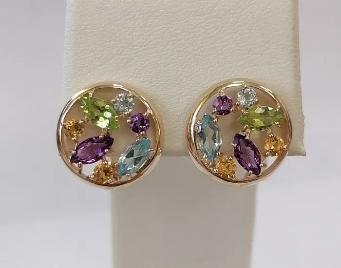 Серьги с английским замком из позолоты