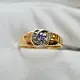Кольцо декоративное из комбинированного золота