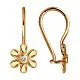 Серьги детские из красного золота