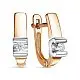 Серьги с английским замком из комбинированного золота