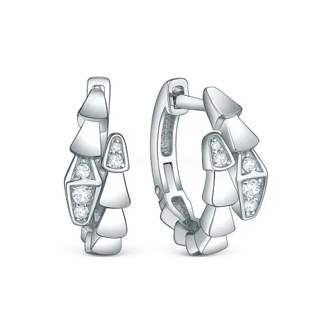 Серьги с английским замком из серебра