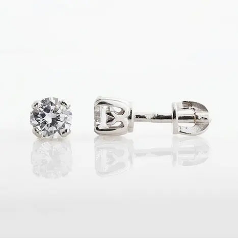 Серьги пуссеты из серебра