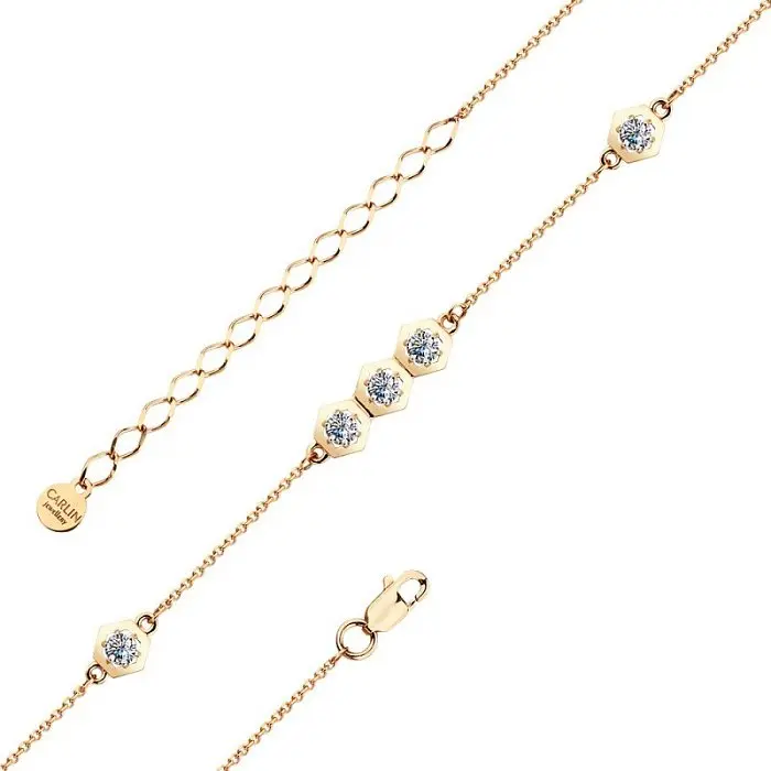 Браслет декоративный из красного золота