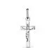 Подвеска крест из белого золота