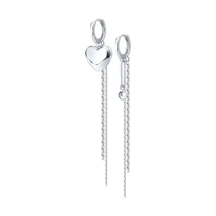 Серьги конго из серебра