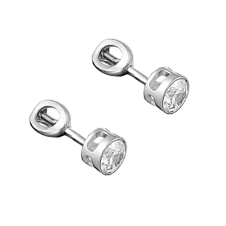Серьги пуссеты из серебра