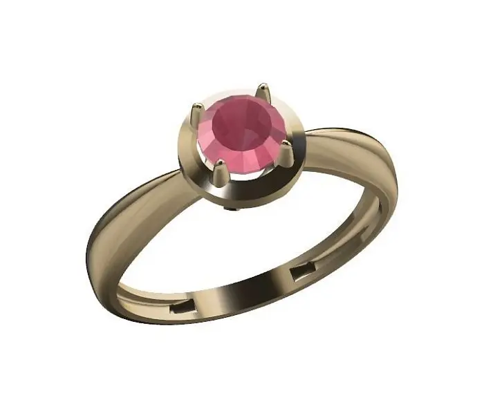 Кольцо декоративное из белого золота