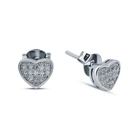 Серьги пуссеты из серебра