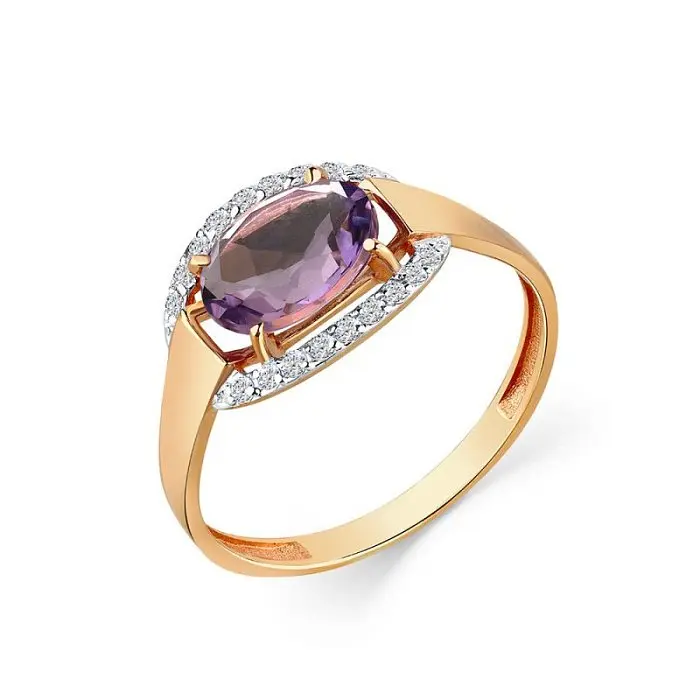 Кольцо декоративное из красного золота