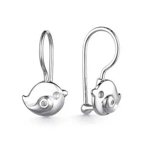 Серьги детские из серебра
