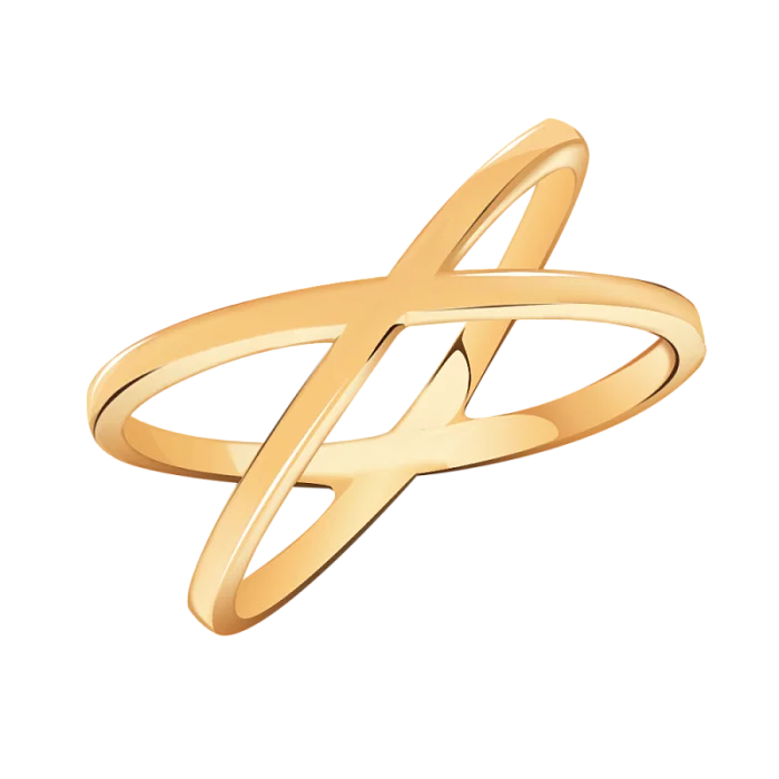 Кольцо декоративное из красного золота