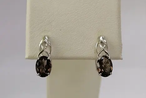 Серьги с английским замком из серебра