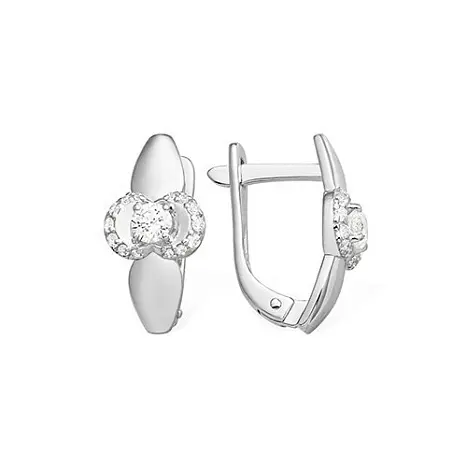 Серьги с английским замком из серебра