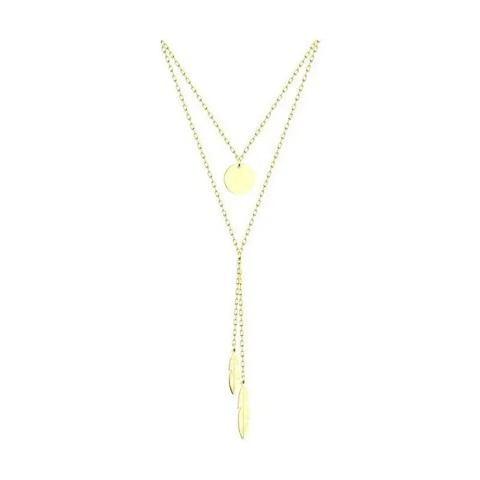 Цепь колье из желтого золота