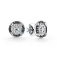 Серьги 4611-21901 Серьги пуссеты из белого золота