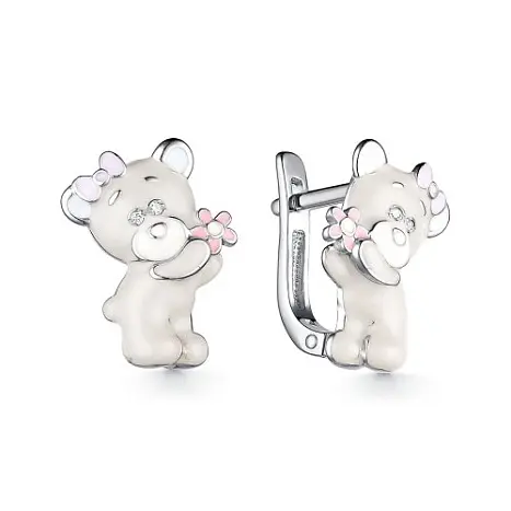 Серьги детские из серебра