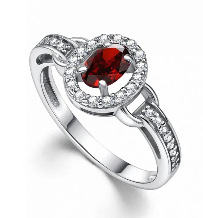 Кольцо декоративное из серебра