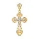 Подвеска крест из комбинированного золота