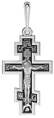 Подвеска крест из серебра