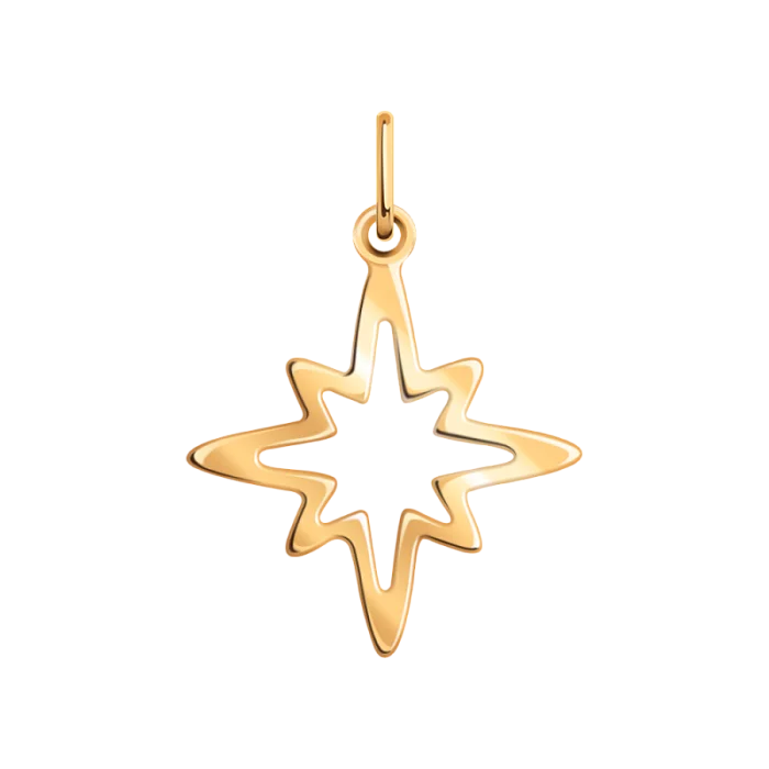 Подвеска декоративная из красного золота