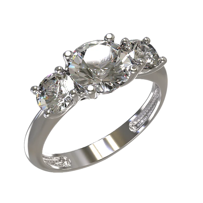 Кольцо декоративное из серебра