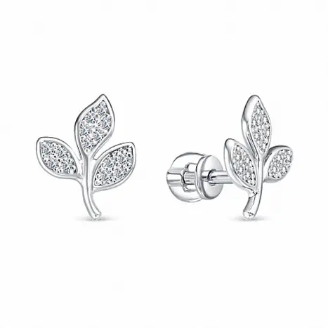 Серьги пуссеты из серебра